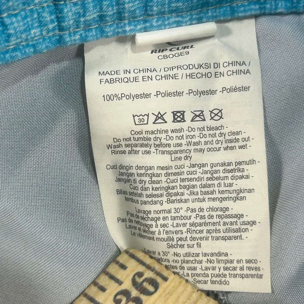 Rip Curl Board Shorts‎ Size 32 Men's Blue Pineapple Palm Tree Wave Print